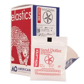 img 2 attached to 🦷 American Orthodontics Non-Latex Sea Life Sand Dollar Elastics - Medium, 4.5 Oz, 1/4" Size, 30 Packs Per Box, 3,000 Elastics - Made in The USA, Consistent Force, Hypo-allergenic Material