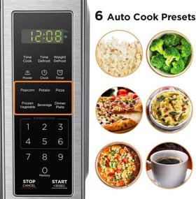 img 3 attached to 🔘 Black+Decker EM720CB7 0.7 Cu.ft Stainless Steel Digital Microwave Oven with Turntable, Push-Button Door, Child Safety Lock, 700W Power