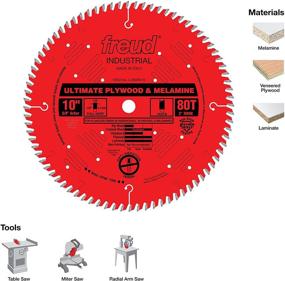 img 3 attached to 🔪 Freud LU80R010: High-Performance 10-Inch 80-Tooth Ultimate Plywood & Melamine Blade