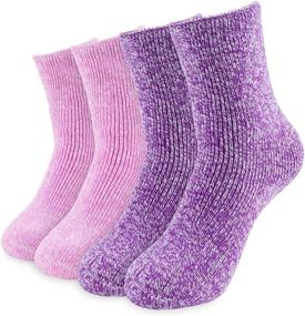 img 3 attached to 🔥 Heat Up Your Winter Adventures with Hot Feet Girl's Heavy Thermal Socks - Trapping the Warmth for Unbeatable Comfort - Frenchie Edition - Pack of 2