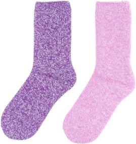 img 1 attached to 🔥 Heat Up Your Winter Adventures with Hot Feet Girl's Heavy Thermal Socks - Trapping the Warmth for Unbeatable Comfort - Frenchie Edition - Pack of 2