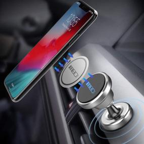 img 3 attached to 📱 MEIDI Magnetic Car Phone Mount - Universal 360° Rotation Dashboard Cell Phone Holder for iPhone X/8/7/6/5, Galaxy S8/S7/S6, GPS, Light Tablets and More (Silver)