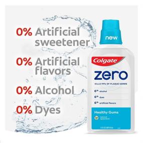 img 2 attached to 🌿 Colgate Zero Alcohol-Free Mouthwash with CPC for Healthy Gums - Natural Spearmint, 515 mL (17.4 fl oz)