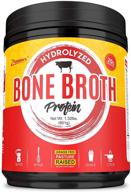 grass-fed bone broth protein powder, unflavored and hydrolyzed collagen, non-gmo and gluten-free, paleo & keto friendly, with 20g protein per serving for enhanced skin, nails, hair, joint support, and digestive health logo