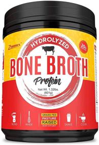 img 4 attached to Grass-Fed Bone Broth Protein Powder, Unflavored and Hydrolyzed Collagen, Non-GMO and Gluten-Free, Paleo & Keto Friendly, with 20g Protein Per Serving for Enhanced Skin, Nails, Hair, Joint Support, and Digestive Health