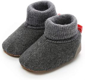 img 4 attached to TIMATEGO Носочки для новорожденных с противоскользящей подошвой, туфли для мальчиков в ботинках