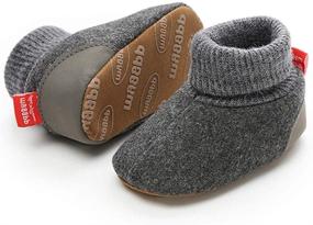 img 2 attached to TIMATEGO Носочки для новорожденных с противоскользящей подошвой, туфли для мальчиков в ботинках