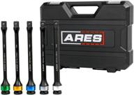 🔧 ares 70367 torque limiting extension bar set - chrome moly 1/2-inch drive - 8-inch long impact grade bars - flex action prevents over-tightening - color coded for easy identification logo