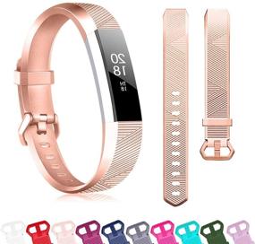 img 1 attached to 📱 ZEROFIRE 4 Pack of Compatible Bands for Fitbit Alta HR and Fitbit Alta - Premium Replacement Sports Wristbands with Secure Metal Buckle for Fitbit Alta/Fitbit Alta HR/Fitbit Ace in Small and Large Sizes