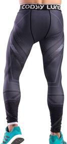 img 3 attached to 🐆 Red Plume Men's Compression Leggings with Panther Leopard Print for Enhanced Performance