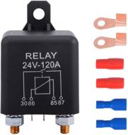 ⚡ foshio heavy duty split charge starter relay for car truck boat switch – 24vdc 120a spst 4pin relay with terminals logo