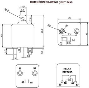 img 1 attached to ⚡ FOSHIO Heavy Duty Split Charge Starter Relay for Car Truck Boat Switch – 24VDC 120A SPST 4pin Relay with Terminals