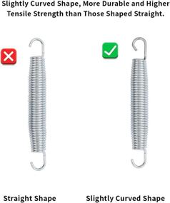 img 1 attached to 🌪️ Set of 12 VICRR 5.5 Inch Heavy Duty Stainless Steel Trampoline Springs with Free T-Hook - Replacement Springs for Enhanced Performance