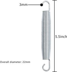 img 2 attached to 🌪️ Set of 12 VICRR 5.5 Inch Heavy Duty Stainless Steel Trampoline Springs with Free T-Hook - Replacement Springs for Enhanced Performance