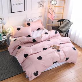 img 3 attached to Comforter Bedding Set 4Pcs Closure Breathable Printed Bedding