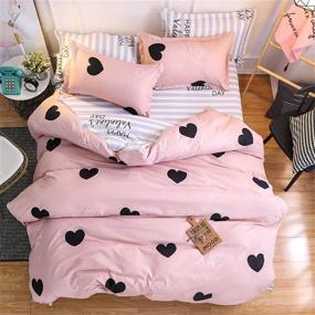 img 2 attached to Comforter Bedding Set 4Pcs Closure Breathable Printed Bedding