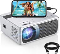 🎥 enhance your home entertainment with sammix movie projector - 1080p supported, 200 ansi lumen portable video projector! compatible with tv stick, laptop/phone, ps4/5, hdmi, vga, tf, av and usb! (white) logo