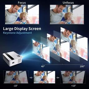 img 2 attached to 🎥 Enhance Your Home Entertainment with SAMMIX Movie Projector - 1080P Supported, 200 ANSI Lumen Portable Video Projector! Compatible with TV Stick, Laptop/Phone, PS4/5, HDMI, VGA, TF, AV and USB! (White)