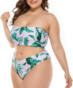 img 2 attached to Yii Ouneey Swimsuits Bandeau Swimwear Women's Clothing and Swimsuits & Cover Ups