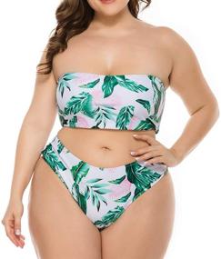 img 4 attached to Yii Ouneey Swimsuits Bandeau Swimwear Women's Clothing and Swimsuits & Cover Ups