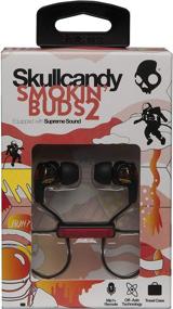 img 1 attached to Skullcandy Smokin' Buds 2 вкладыши для ушей - Пространственная/Оранжевый Иридий: Звуковое погружение и галактический дизайн