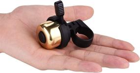 img 1 attached to 🚲 2 Pack Gold Brass Mini Bike Bell for Mountain, Road, and Kid Bikes - New Bike Accessories