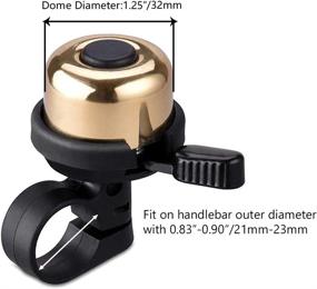 img 2 attached to 🚲 2 Pack Gold Brass Mini Bike Bell for Mountain, Road, and Kid Bikes - New Bike Accessories