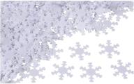 белые снежинки конфетти 1000 штук декорация логотип