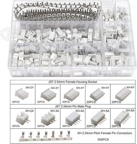 img 1 attached to Qibaok Crimping Tool Kit: Ratcheting Crimper with 1550PCS 2.54mm Dupont Connectors and 760pcs 2.54mm JST-XH Connectors for AWG 26-20 (0.1-0.5mm²)