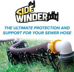 img 3 attached to 🚽 Camco 20 Ft (43051) Sidewinder RV Sewer Hose Support: Sturdy Lightweight Plastic, No Creep Closure, Holds Hoses in Place - No Straps Needed