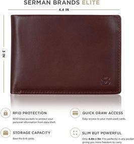 img 3 attached to 👔 SERMAN BRANDS: Sleek Minimalist Leather Men's Accessories and Wallets for Ultimate Security and Style