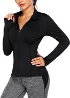 coorun women workout jacket: stay warm and stylish with our running zipper track tops, s-xxl логотип