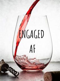 img 1 attached to Engaged AF Wine Glass and Beer Glass Set: Hilarious Mr and Mrs Engagement or Wedding Gift - Perfect for Couples, Newlyweds, and Anniversaries