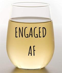 img 3 attached to Engaged AF Wine Glass and Beer Glass Set: Hilarious Mr and Mrs Engagement or Wedding Gift - Perfect for Couples, Newlyweds, and Anniversaries