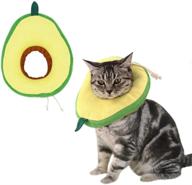 yufiova adjustable cat recovery collar - cute avocado neck cone for cat's healing, surgery protection elizabethan collar for pets - soft edge e-collar for kitten and cats... logo