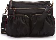 👜 effortlessly stylish: korvara nylon crossbody bag - premium lightweight top-zip handbag logo