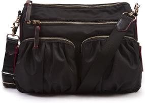 img 4 attached to 👜 Effortlessly Stylish: Korvara Nylon Crossbody Bag - Premium Lightweight Top-Zip Handbag