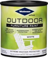 🪑 wolman 360352 outdoor furniture paint - 32 fl oz (pack of 1) in white: durable and long-lasting formula for your patio furniture логотип