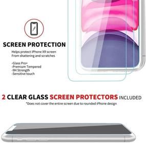 img 3 attached to Premium Bundle: Clear Case & Tempered Glass Screen Protectors for iPhone XR - Crystal Clear Soft Case, Shockproof Bumpers, Slim Fit