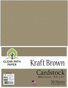 img 3 attached to Bulk Pack Kraft Brown Cardstock - 8.5 x 11 inch - Heavyweight 80Lb Cover - 50 Sheets - Clear Path Paper