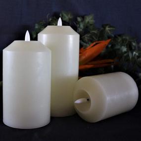 img 3 attached to LED Lytes Flameless Candles with Timer - Set of 3 Pillar Candles for Home and Christmas Decor