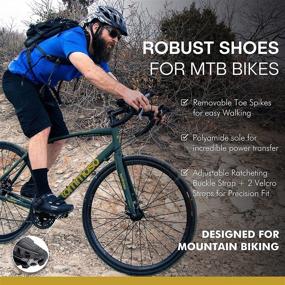 img 1 attached to 🚵 Tommaso Montagna 100, 200, Elite: The Ultimate Men's Mountain Bike Shoe for Indoor Cycling, Velcro Straps, Buckle, Quick Lace, & SPD Cleats Compatibility - Black