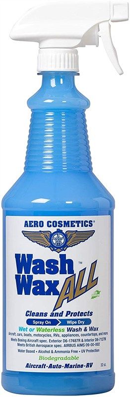 Wash Wax All 16 oz. Wet or Waterless Car Wash WAX. Aircraft Quality Wash Wax for Your Car RV & Boat., Size: 16 fl oz