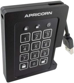 img 2 attached to Apricorn Aegis Padlock 480ГБ SSD - кодировка 256 бит, валидация уровня 2 FIPS 140-2, USB 3.0, устойчивый к воздействию внешний портативный накопитель