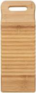 🧺 bamboo wood hand washboard for laundry, topbathy washing clothes board for home use (40x15x1.8cm) логотип