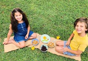 img 2 attached to 4 Pack of Eco-Friendly Wheat Straw Bowls for Kitchen - 24 OZ Wheatware Cereal Bowls, 🍲 Microwave and Dishwasher Safe - Soup Bowls for Toddlers, Adults, & Pets (Blue) - Includes Online Cookbook