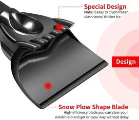 img 1 attached to ❄️ Ice Scraper for Cars and Small Trucks Windshield - Snow Frost Removal Tool with Foam Handle, Scratch-Free (1 Pack)