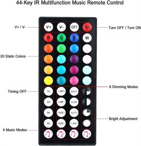 img 3 attached to YUNBO LED-лента синхронизации с музыкой, меняющая цвета RGB набор - 32,8 фута SMD5050 600 светодиодов на черной печатной плате, водонепроницаемая светодиодная лента с пультом дистанционного управления и блоком питания.