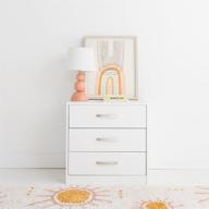 flannia contemporary 3 drawer chest of drawers by signature design: white finish logo