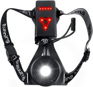 🏃 zenoplige usb rechargeable led chest light - night running safety gear for outdoor running, walking, camping, jogging, hiking - waterproof safety warning lamp for runners logo